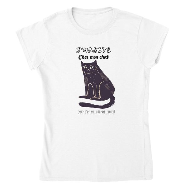 T-shirt femme J’habite chez mon ch