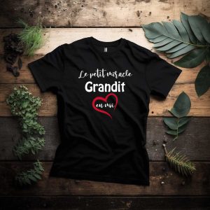 T shirt femme le petit miracle grandit en moi