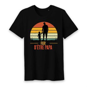 T shirt fier d’être papa sunset