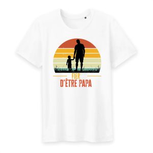 T shirt fier d’être papa sunset