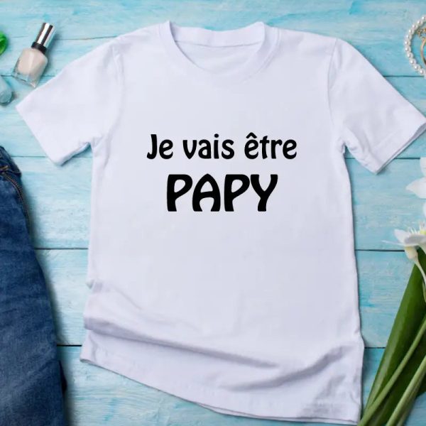 T shirt je vais être papy homme