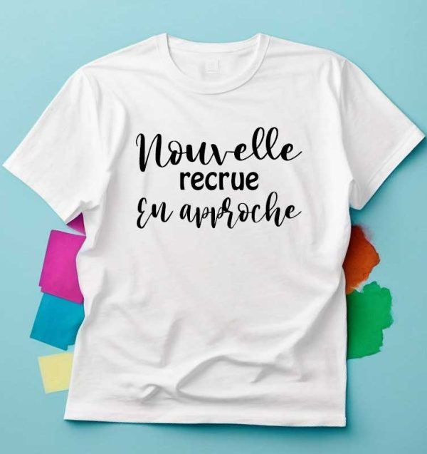 T-shirt nouvelle recrue en approche homme annonce grossesse