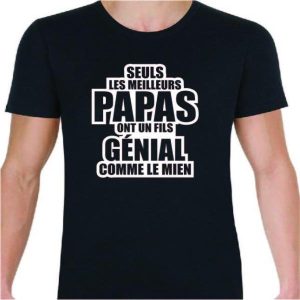 T-shirt seuls les meilleurs papas ont un fils genial T-shirt seuls les meilleurs papas ont un fils genial