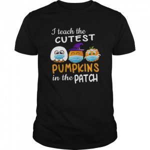 Teachers Gift Cutest Pumpkins patch Halloween Face Mask shirt