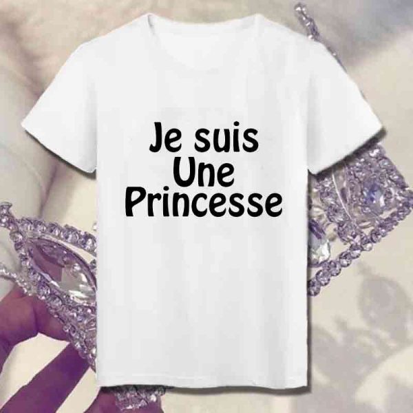 Tee Shirt Femme je suis une princesse fille