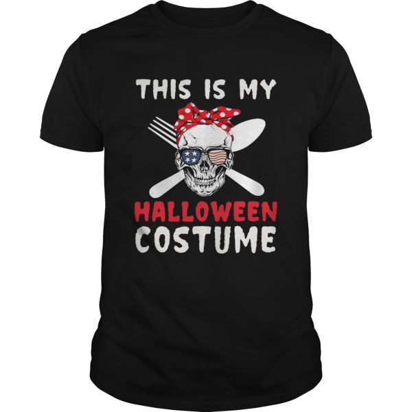 This Is My Halloween Costume Skull Flag Shirt