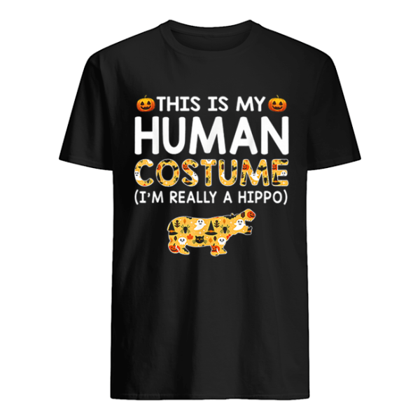 This is My Human Costume Halloween Hippo Gift shirt