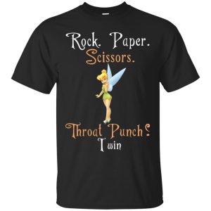Tinker Bell Rock Paper Scissors Throat Punch I win shirt, hoodie