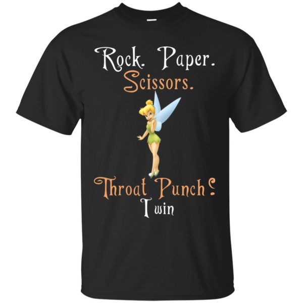 Tinker Bell Rock Paper Scissors Throat Punch I win shirt, hoodie