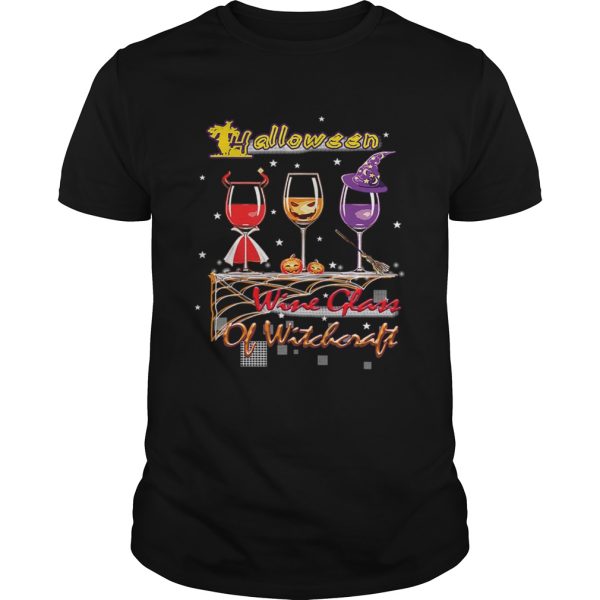 Wine Glass Of Witchcraft Halloween T-shirt