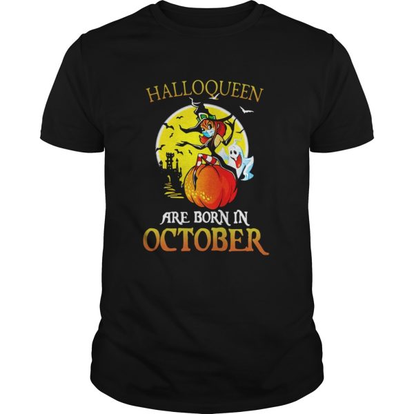 Witch Mask Are Born In October Halloween shirt