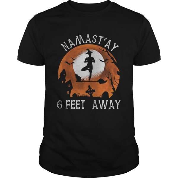 Witch namastay 6 feet away sunset shirt