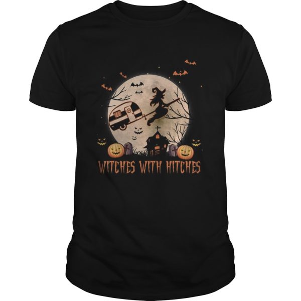 Witches With Hitches Funny Halloween Camping Inspired Moon shirt