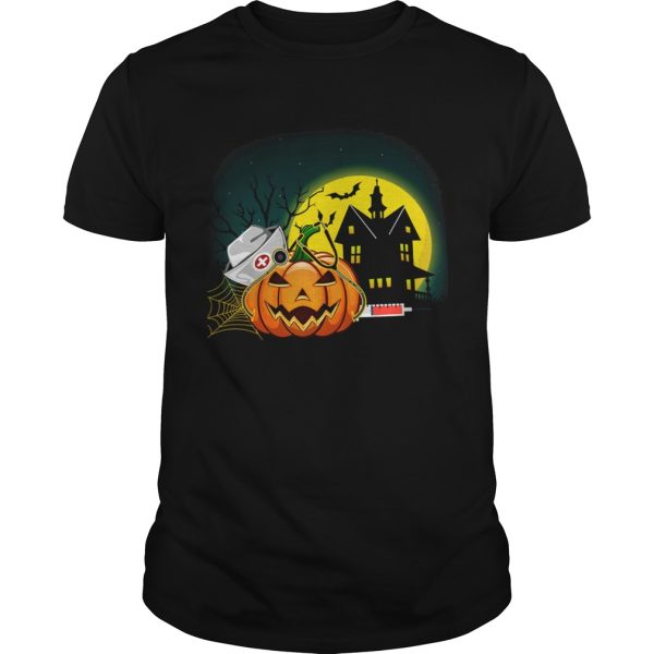 Womens Nurse PumpkinsWomens Halloween Pumpkin Scrubs T-Shirt