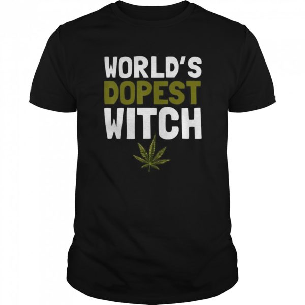 World’s Dopest witch Weed Marijuana Funny Halloween shirt