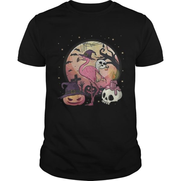 flamingo with Pumpkin Flamingo Halloween T-Shirt