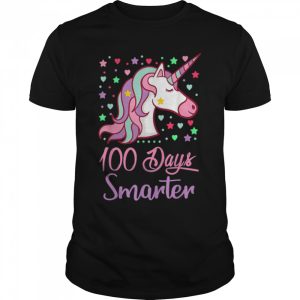 100 Days Smarter Women Girls Unicorn 100th Day Of School T-Shirt 100 Days Smarter Women Girls Unicorn 100th Day Of School T-Shirt