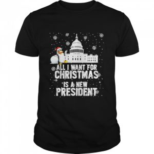 All I Want For Christmas Is A New President Penguin Ugly Christmas T-Shirt All I Want For Christmas Is A New President Penguin Ugly Christmas T-Shirt