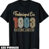 Annee 90 T-Shirt Anniversaire Homme 30 Ans Fabrique En 1993