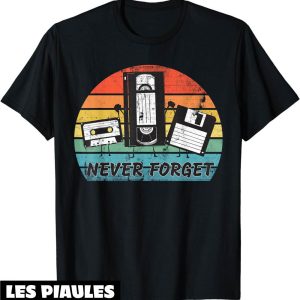 Annee 90 T-Shirt Never Forget Disque Disquette Retro Vintage Annee 90 T-Shirt Never Forget Disque Disquette Retro Vintage