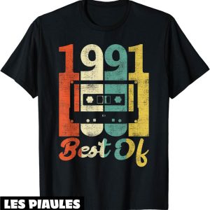 Annee 90 T-Shirt Vintage Anniversaire Cassette 1991 Annee 90 T-Shirt Vintage Anniversaire Cassette 1991