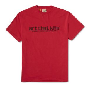 Art That Kills Text T-Shirt – Red Art That Kills Text T-Shirt – Red