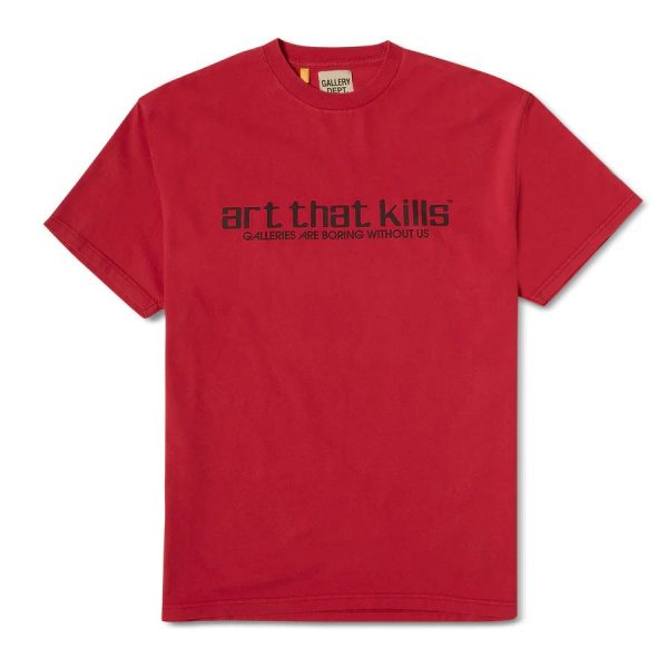 Art That Kills Text T-Shirt – Red