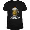 Awesome Beer Xmas Tree Lights Merry Christmas Beer Shirt