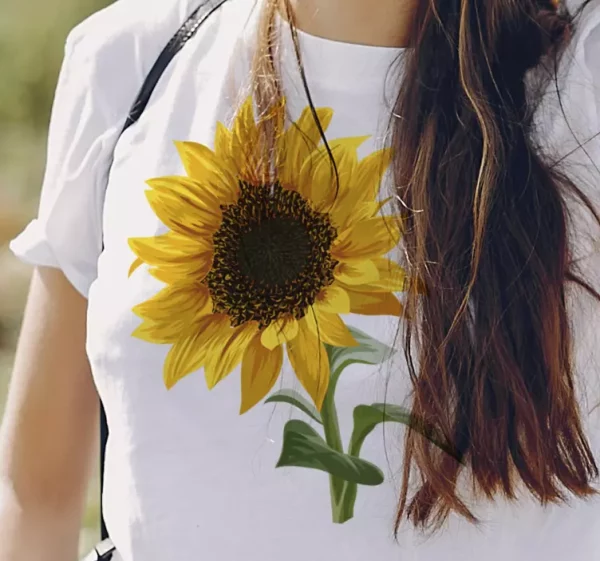 Beau t-shirt tournesol