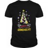 Beer Christmas tree Merry Christmas shirt
