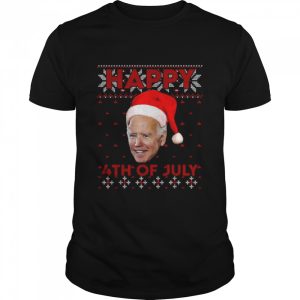 Biden Santa happy 4th Of July Ugly Christmas shirt Biden Santa happy 4th Of July Ugly Christmas shirt