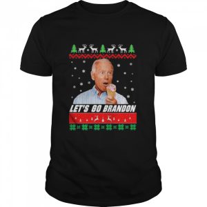 Biden eat Ice Cream meme Lets Go Brandon Ugly christmas shirt Biden eat Ice Cream meme Lets Go Brandon Ugly christmas shirt
