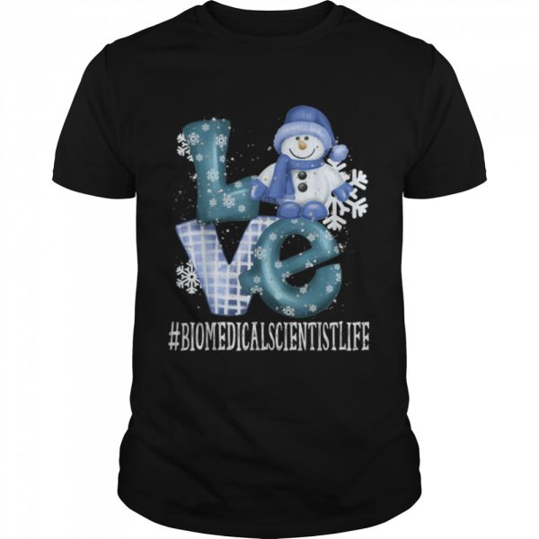 Biomedical Scientist Love Snowman Winter Season Christmas T-Shirt