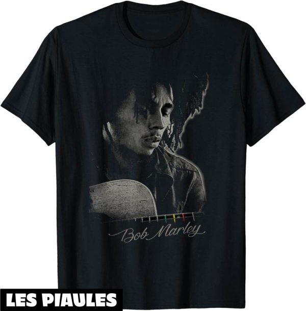 Bob Marley T-Shirt Catch A Fire Pour Guitare Chanteur