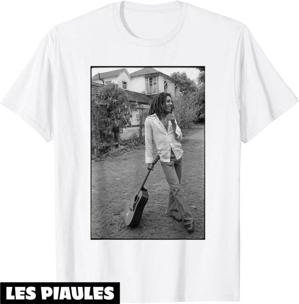 Bob Marley T-Shirt David Burnett Photo Guitare Chanteur