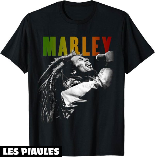 Bob Marley T-Shirt Laveur A Vibrations Rastaman Chanteur