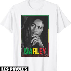 Bob Marley T-Shirt Photo Officielle Blanche Chanteur