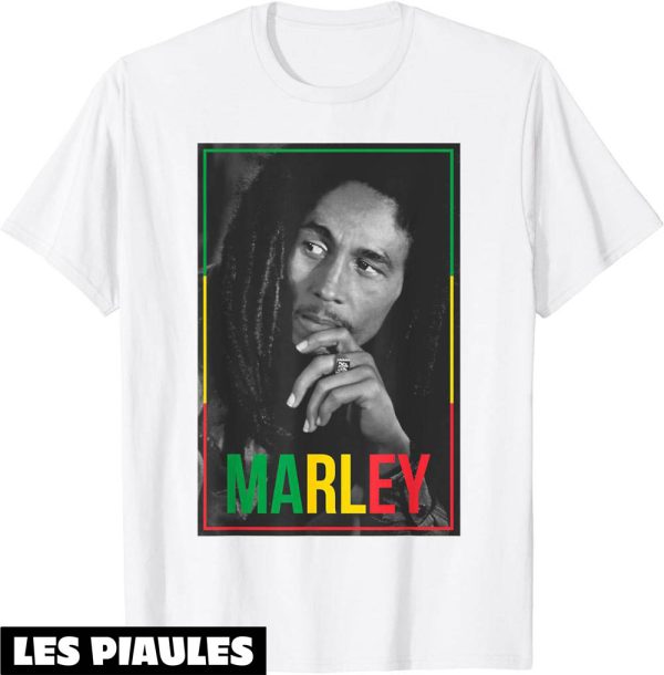 Bob Marley T-Shirt Photo Officielle Blanche Chanteur