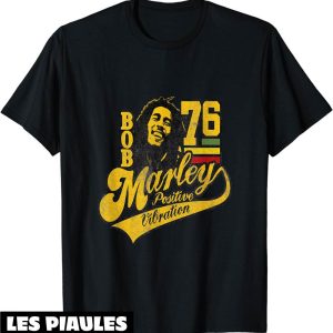 Bob Marley T-Shirt Positive Vibrations Football Chanteur Bob Marley T-Shirt Positive Vibrations Football Chanteur
