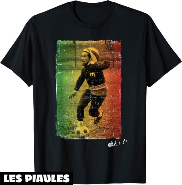 Bob Marley T-Shirt Rasta Football Chanteur Musicien