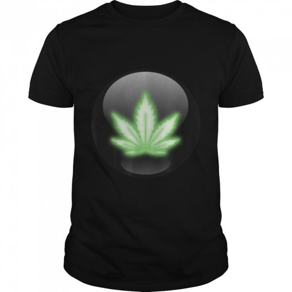 Cannabis Leaf Icon Medical Marijuana Button 420 Weed Symbol T-Shirt