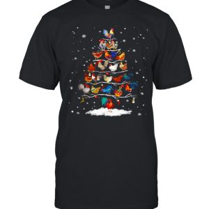 Chickens tree merry christmas Shirt Chickens tree merry christmas Shirt