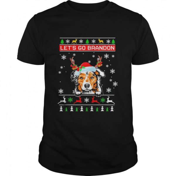 Christmas Let’s Go Brandon Santa Xmas Dog T-Shirt