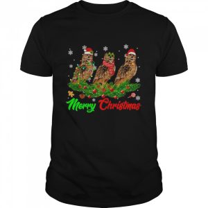 Christmas Pajama Owl Hat Santa Xmas Lights Shirt Christmas Pajama Owl Hat Santa Xmas Lights Shirt