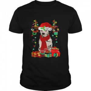 Christmas Santa And Lights Dog Dalmatian Xmas Shirt Christmas Santa And Lights Dog Dalmatian Xmas Shirt