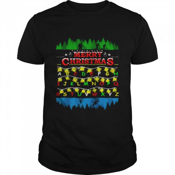 Christmas Things Ugly Upside Down Emoji Light Stranger Bike Shirt