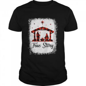 Christmas nativity true story of Jesus birth with red plaid shirt Christmas nativity true story of Jesus birth with red plaid shirt