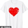 Coeur Rouge T-Shirt Grand Original Cadeau Saint Valentin