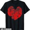 Coeur Rouge T-Shirt Je T’aime Nuages En Detresse Valentin