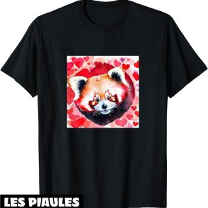 Coeur Rouge T-Shirt Saint-Valentin Panda Petite Amie Fiancee Coeur Rouge T-Shirt Saint-Valentin Panda Petite Amie Fiancee
